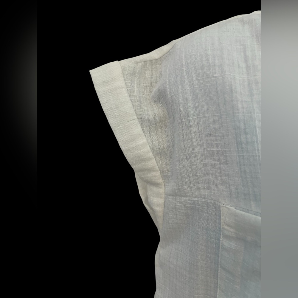 π NWT π€ DOE & RAE White Gauze V-Neck Top | Short Sleeve | Womenβs Small - Picture 6 of 10